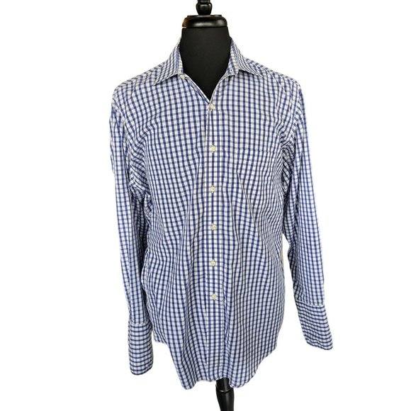 Brooks Brothers Other - Brooks Brothers traditional fit non iron blue plaid dress shirt size 16.5- 35